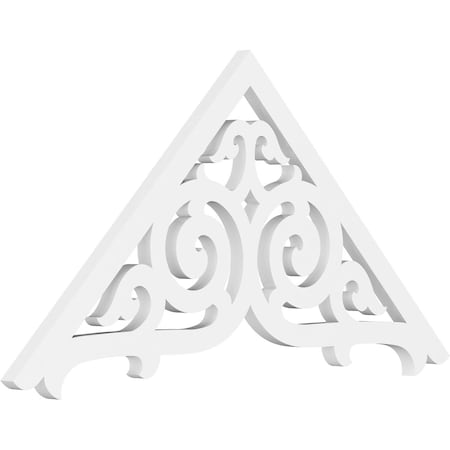 Ekena Millwork Pitch Athens Architectural Grade PVC Gable Pediment, 36"W x 18"H x 1"P (12/12) GPP036X018X100ATH